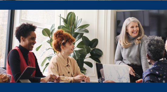 Women in a board room