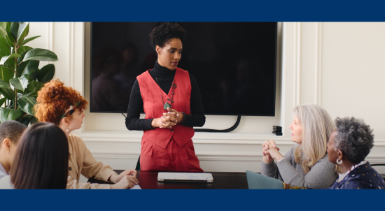 Woman in a conference room