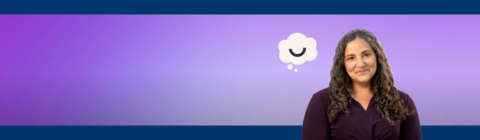 Portrait of Laurie Santos on a Purple Background