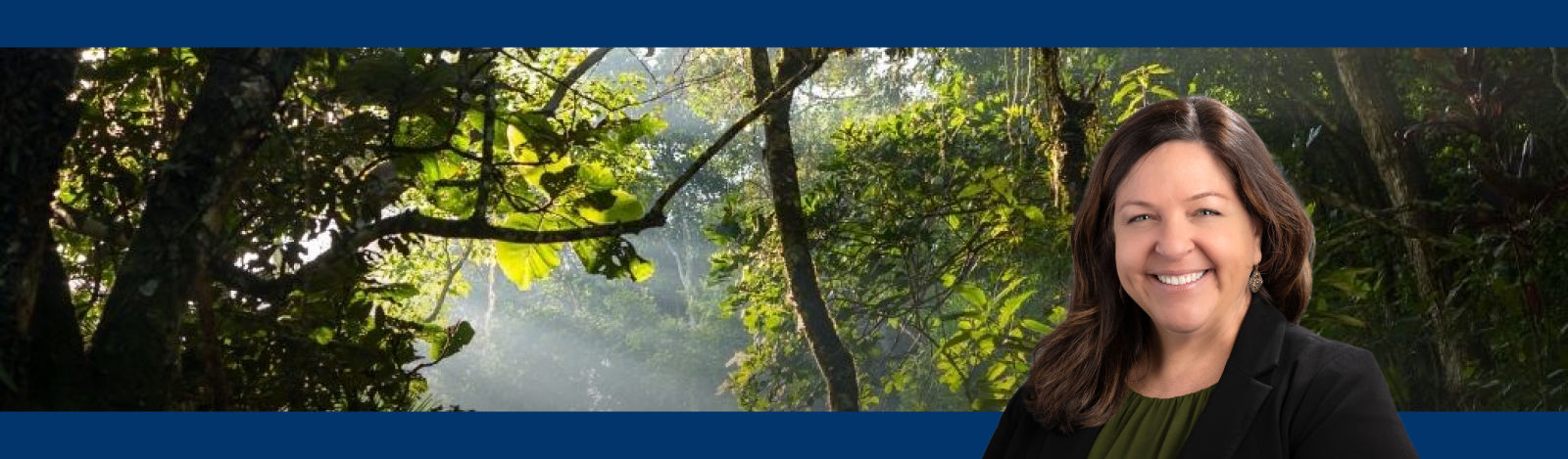 Tropical Forest Image and Instructor Portrait