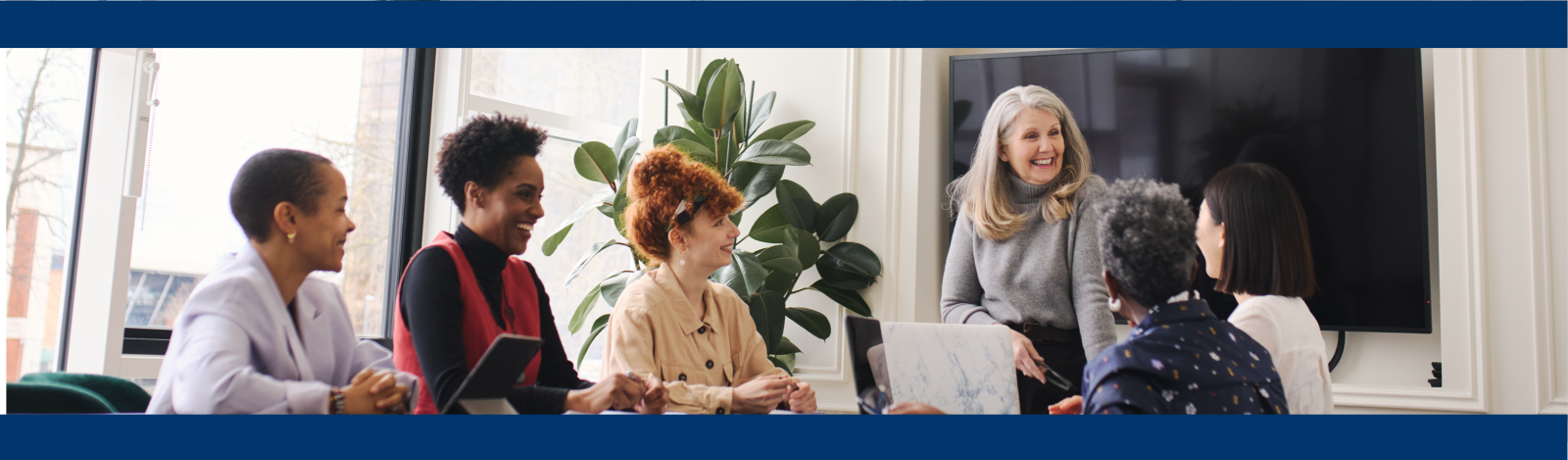 Women in a board room