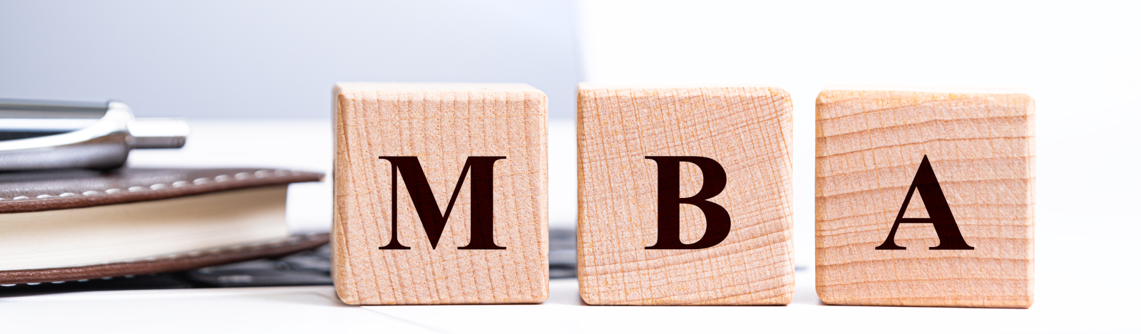MBA word made with building blocks