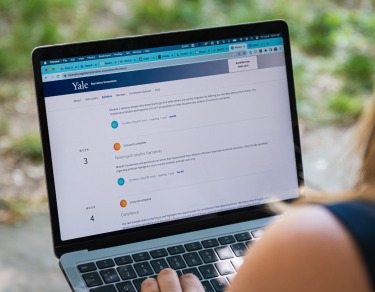 laptop with yale online courses